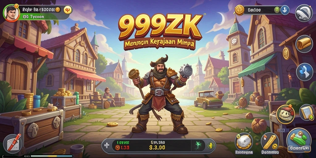 Screenshot gameplay <strong>999ZK</strong> menampilkan keseruan membangun bisnis Tycoon.
