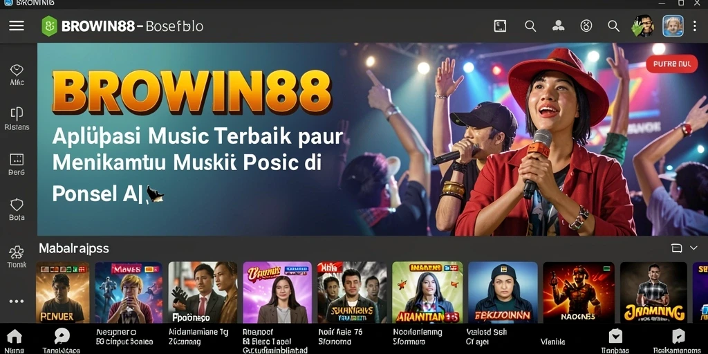 Tampilan utama BROWIN88 dengan gameplay interaktif musik yang menarik.