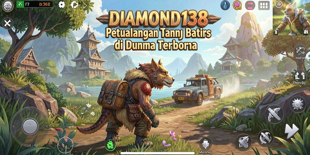 Tangkapan layar menampilkan aksi seru dalam dunia terbuka DIAMOND138.