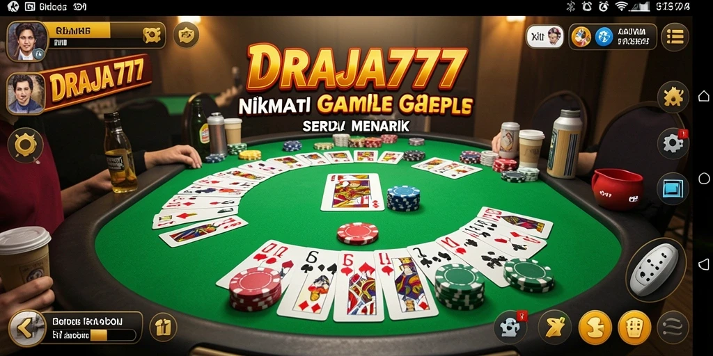 Tampilan gameplay Gaple yang seru dan interaktif di DRAJA777.