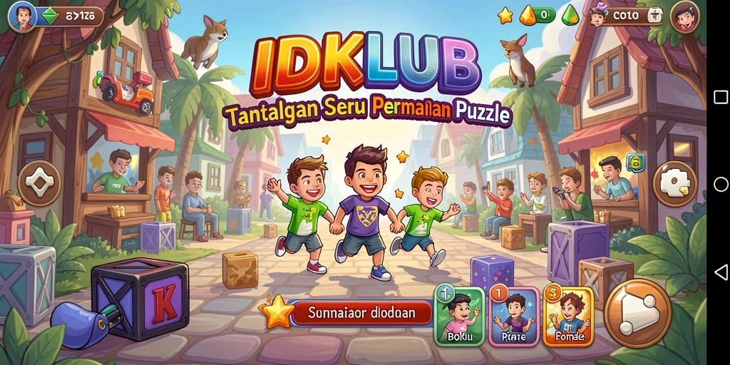 Screenshot gameplay menampilkan tantangan puzzle yang menarik dan berwarna.