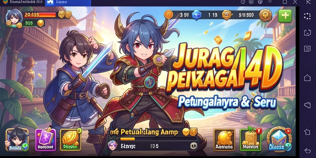 Screenshot gameplay JURAGAN4D yang menunjukkan aksi seru karakter anime.
