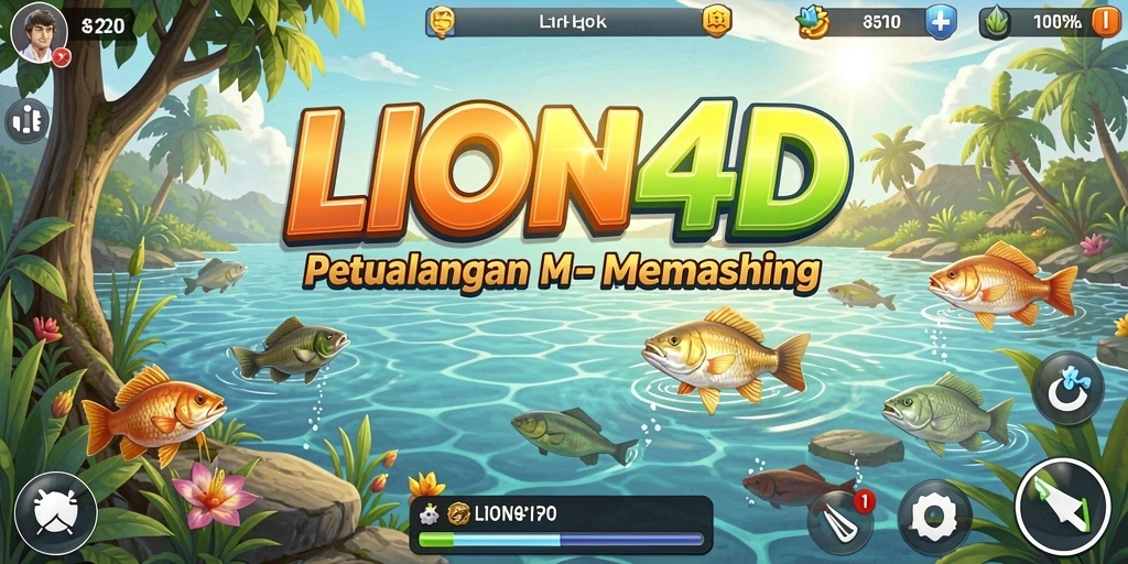 Screenshot gameplay LION4D dengan pengalaman memancing yang seru.