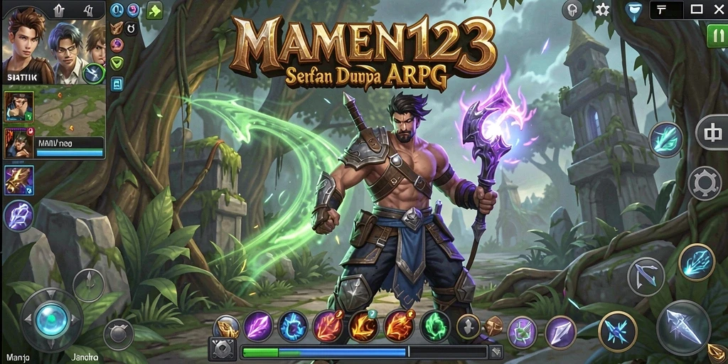 Tampilan gameplay seru dalam MAMEN123 dengan aksi yang mendebarkan.