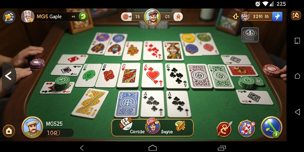 Tampilan screenshot gameplay Gaple yang menarik dan interaktif.