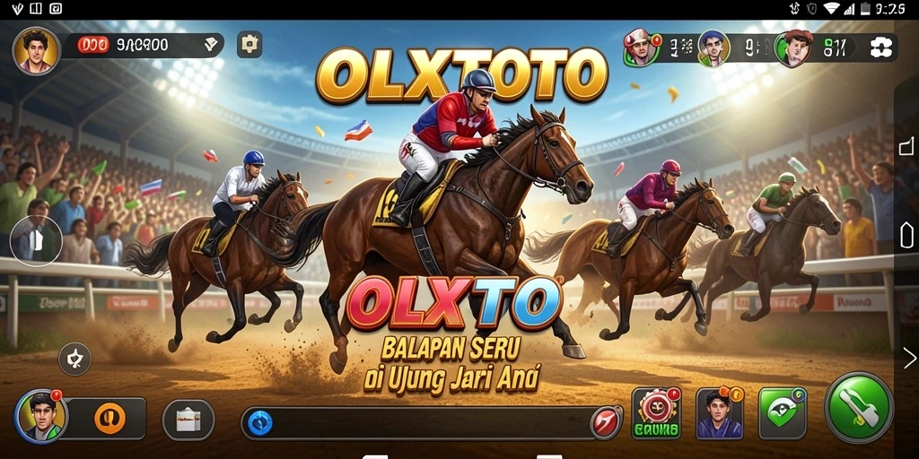 Screenshot gameplay OLXTOTO dengan aksi balapan yang mendebarkan.
