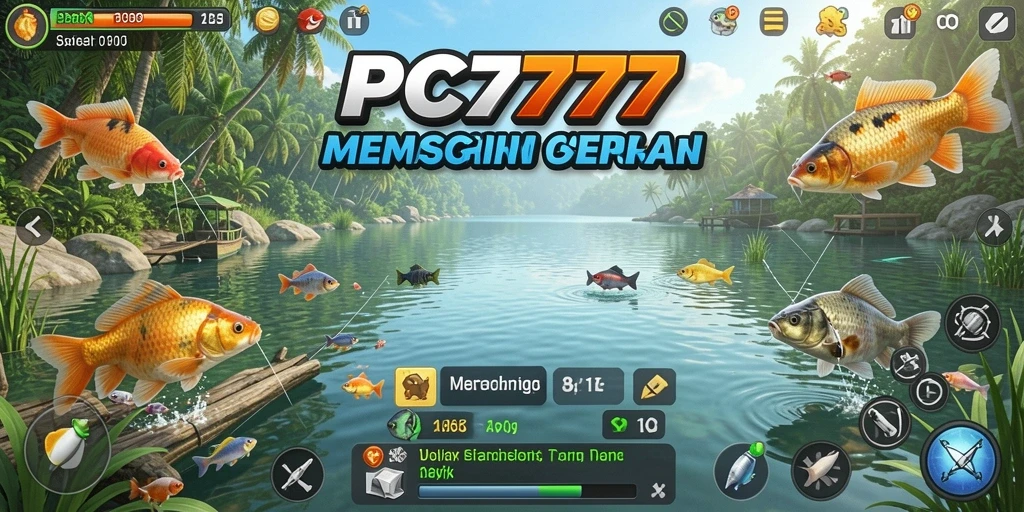 Tampilan menarik dari gameplay PC777 yang penuh aksi memancing.