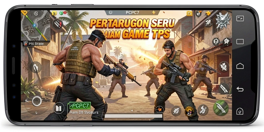 Menampilkan aksi mendebarkan dalam gameplay PCPC7.