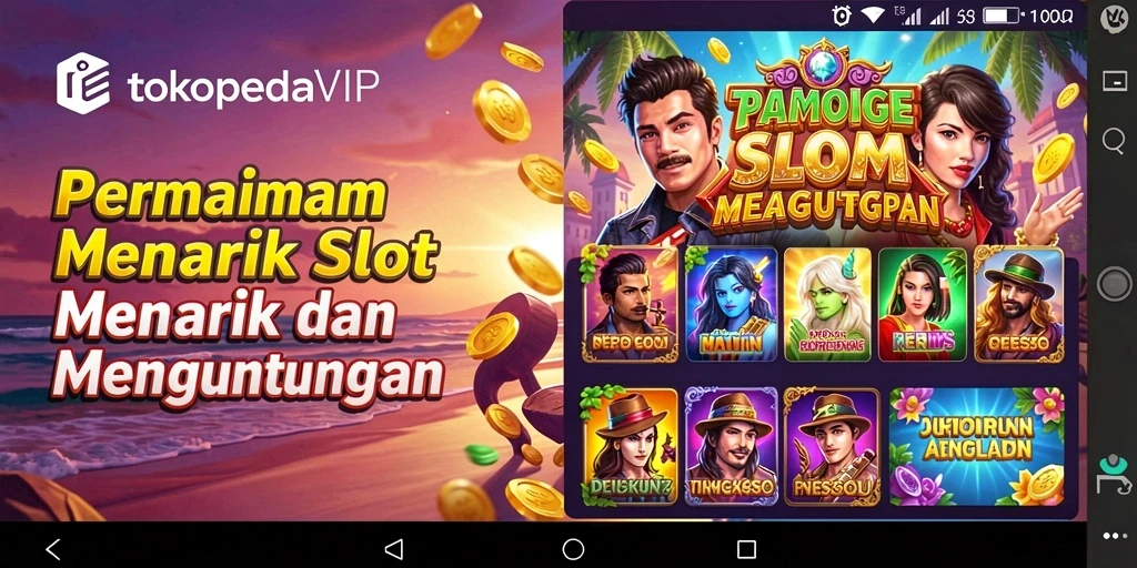 Tampilan gameplay menarik dari permainan Slot TOKOPEDIAVIP.